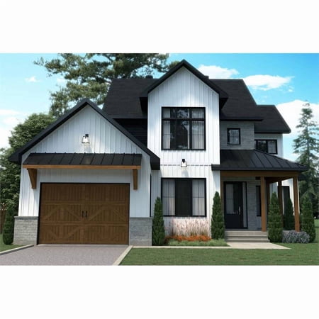 The House Designers: THD-7893 Builder-Ready Blueprints to Build a Small Two-Story Farmhouse Plan with Basement Foundation (5 Printed Sets)
