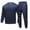 Navy, variant on Men’s Long Sleeve Pullover Crewneck Sweatshirt and Jogger Pants Set Casual Two Piece Tracksuit Outfit with Ribbed Cuffs Waistband Pockets
