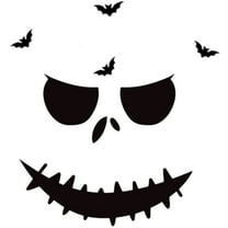 Halloween Door Stickers Scary Skull Stickers Funny Window Decals for Haunted Houses Halloween Parties Wall Decorations