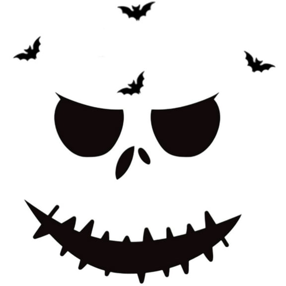 Halloween Door Stickers Scary Skull Stickers Funny Window Decals for Haunted Houses Halloween Parties Wall Decorations