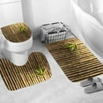 4Pcs Get Naked Shower Curtain Set with NonSlip Rugs and Toilet Lid