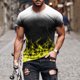 thumbnail image 5 of Mens Casual Pantalones Cortos Cuello Redondo Gradación Impresión Suéter Camiseta, Blusa Deportiva de Fitness para Hombres, 5 of 5