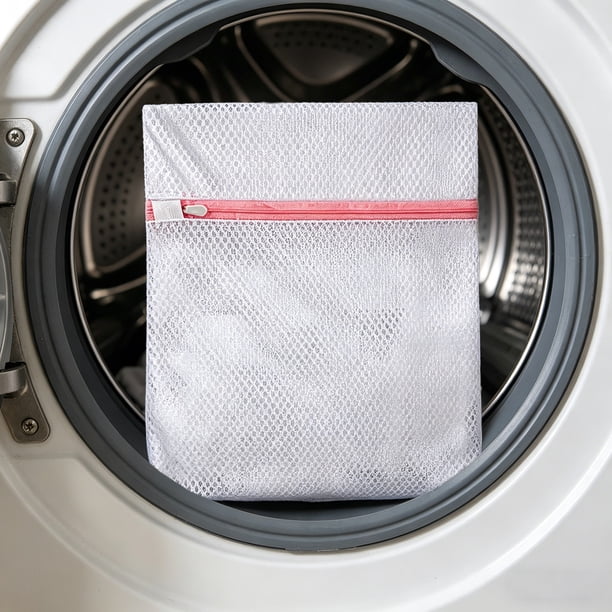Bolsa de la colada, bolsa de malla con cremallera reforzada para protección de ropa delicada y lencería, poliéster transpirable, anti-enredos, de varios tamaños