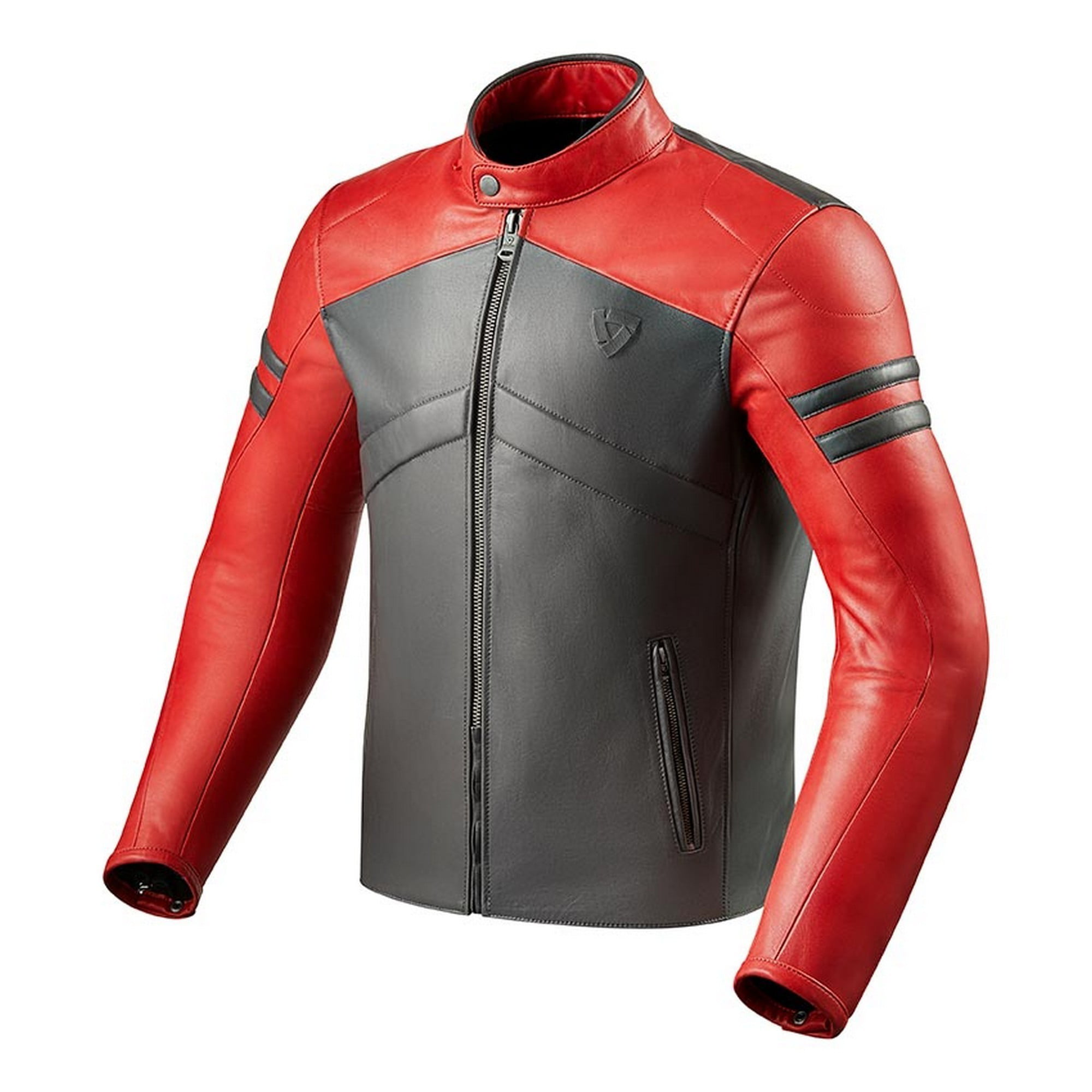 Rev'It Prometheus Mens Leather Jacket Red/Light Gray 46 EUR/36 USA -  Walmart.com