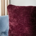 thumbnail image 4 of SAFAVIEH Barica 20" x 20" Velvet Plush Pillow, Dark Red, 4 of 5