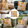 thumbnail image 4 of Throw Pillow Covers, Orange Yellow Pumpkin Fall Decorative Throw Pillow Covers 20x20 Inch, Rustic Maple Leaf Thanksgiving Square Linen Pillow Cases for Couch/Living Room/Sofa, 4 of 9