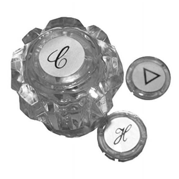 Lasco Sterling Hot & Cold Clear Tub & Shower Handle Kit HC-90