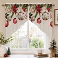thumbnail image 6 of Szubyfq 2Pcs Christmas Window Curtains 55 x 35 Inch, Farmhouse Reusable Soft Winter Short Window Valance, Washable Curtains Swag for Living Room Bedroom Holiday Party Scene Layout Supplies, 6 of 6