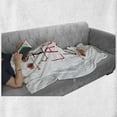 thumbnail image 6 of Live Laugh Love Soft Flannel Fleece Blanket, Valentine's Day Theme Typographic Banner Heart Shaped Cookies and Tea Cup, Cozy Plush for Indoor and Outdoor Use, 60" x 80", Multicolor, by Ambesonne, 6 of 6