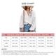 thumbnail image 5 of Blusa de mujer con volantes empalmado linterna manga larga con botones cuello en V Color puro señora Casual Top camisa para otoño blanco XL, 5 of 5