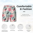 thumbnail image 5 of Lsque Mens Swim Trunks Roses and Butterflies Pattern - Bathing Suit Compression Liner - Beach Swim Shorts Swimwear - (S-3XL) - Stretch Quick Dry -X-Large, 5 of 9