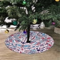 thumbnail image 2 of FMSHPON Waves Fishes Anchor Xmas Christmas Tree Skirt Stand Mat for Holiday Party Decoration Indoor Outdoor 36 inches, 2 of 3