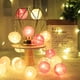 thumbnail image 5 of Guirnalda de luces LED de 20 LED para interiores, 3 m, para habitaciones acogedoras, con bolas de algodón de color rosa suave, 5 of 5