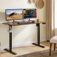 thumbnail image 3 of S-HOME 24x48 Inches Electric Adjustable Height Desk Dark Walnut Frame and Mahogany Top Ideal Sit Stand Home Office Solution, 3 of 13