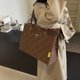 thumbnail image 3 of Bolso acanalado bordado para mujer nueva tendencia bolso hombro casual bolso mano para desplazamientos clase gran capacidad 3198-PZ20240813016291 marrón oscuro, 3 of 9