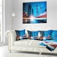 thumbnail image 3 of Designart Shanghai Lujiazui Finance at Night - Cityscape Throw Pillow - 18x18, 3 of 5