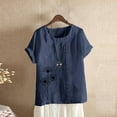 thumbnail image 2 of IROINNID Fashion Women Summer Tops Loose Graphic Print Round-Neck Classic T-Shirt Short Sleeve Casual Blouse Spring, 2 of 5