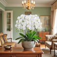 thumbnail image 4 of CoreLiving Artificial Orchid Flowers 1-Piece Real Touch White Branch Faux Butterfly Orchid Simulation Plant for Ceremony Party Patio Yard and Restaurant Decor, 4 of 8