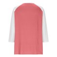 thumbnail image 5 of Ruimatai Women's V-Neck 3/4 Sleeve Raglan T-Shirt Casual Loose Fit Top Comfortable Stretch Knit Soft Breathable Blouse, 5 of 9