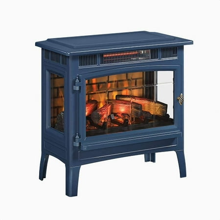 Duraflame 3D 24"W x 23.4"H x 12.9"D 34.1lb Infrared Electric Fireplace Stove - Navy, DFI-5010-07