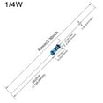 thumbnail image 2 of Resistencia EDGELEC 100 Uds 1,1 K ohm 1/4w (0,25 vatios) 1% tolerancia resistencia fija de película metálica múltiples valores de resistencia opcionales, 2 of 3