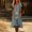 Blue, variant on Women's Summer Maxi Dress 2026 Flora Short Sleeve Casual Loose Long Beach Sundress Travel Vacation Outfits