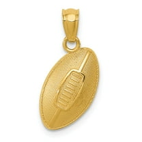 Real 14kt Yellow Gold Football Pendant; for Adults and Teens; for Women and Men