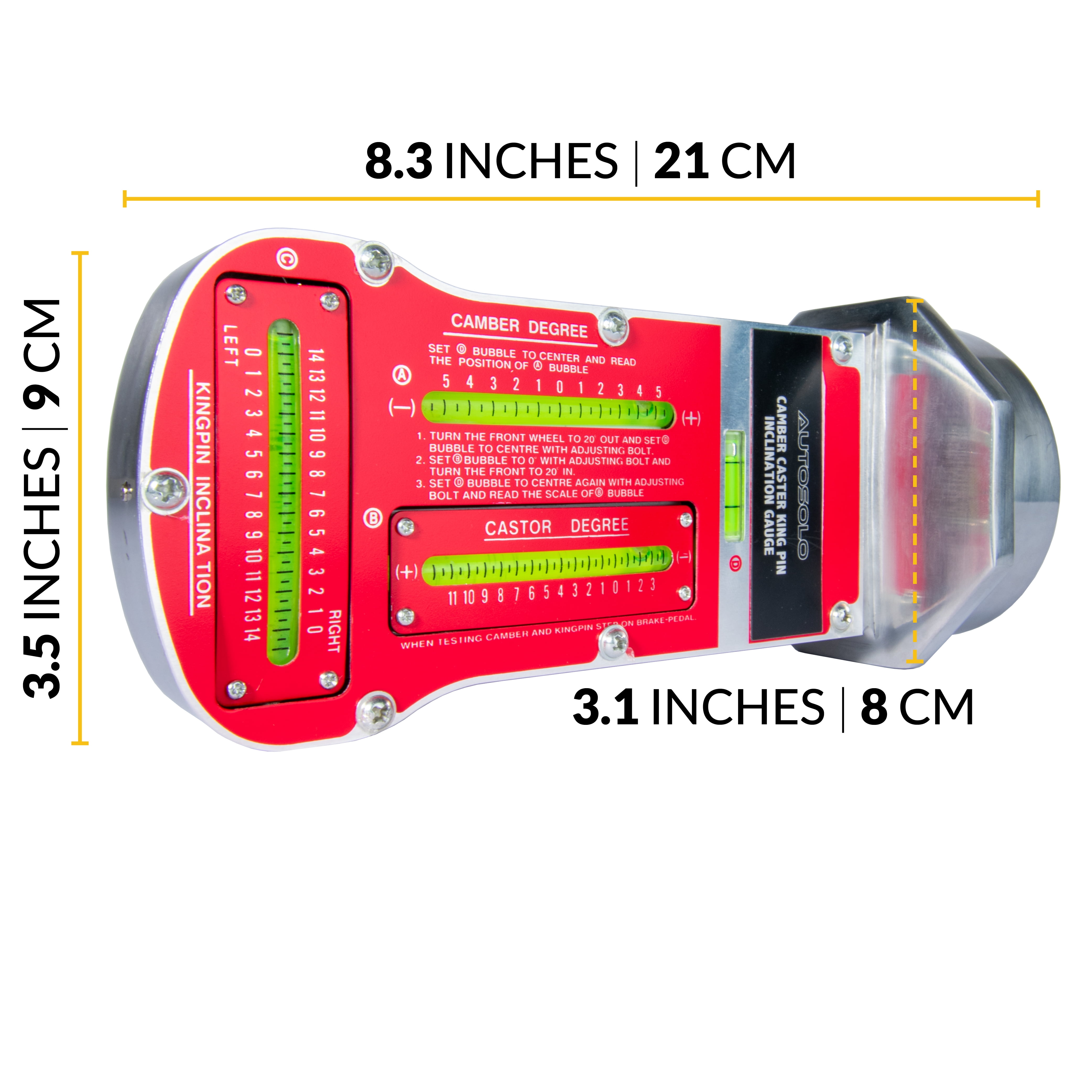 Free Shipping! Magnetic Camber, Castor & Kingpin Inclination