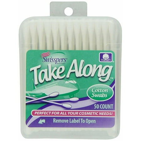 Swisspers Take Along Swabs 50 ea (Pack of 6)