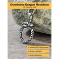 thumbnail image 4 of Leander Punk Chameleon/Eagle/Dragon/Hawk/Wolf Necklaces for Men Women, Retro Black Stainless Steel Animal Pendant Personalized Jewelry Gift Cool Necklace with 22 Inch Chain, 4 of 6