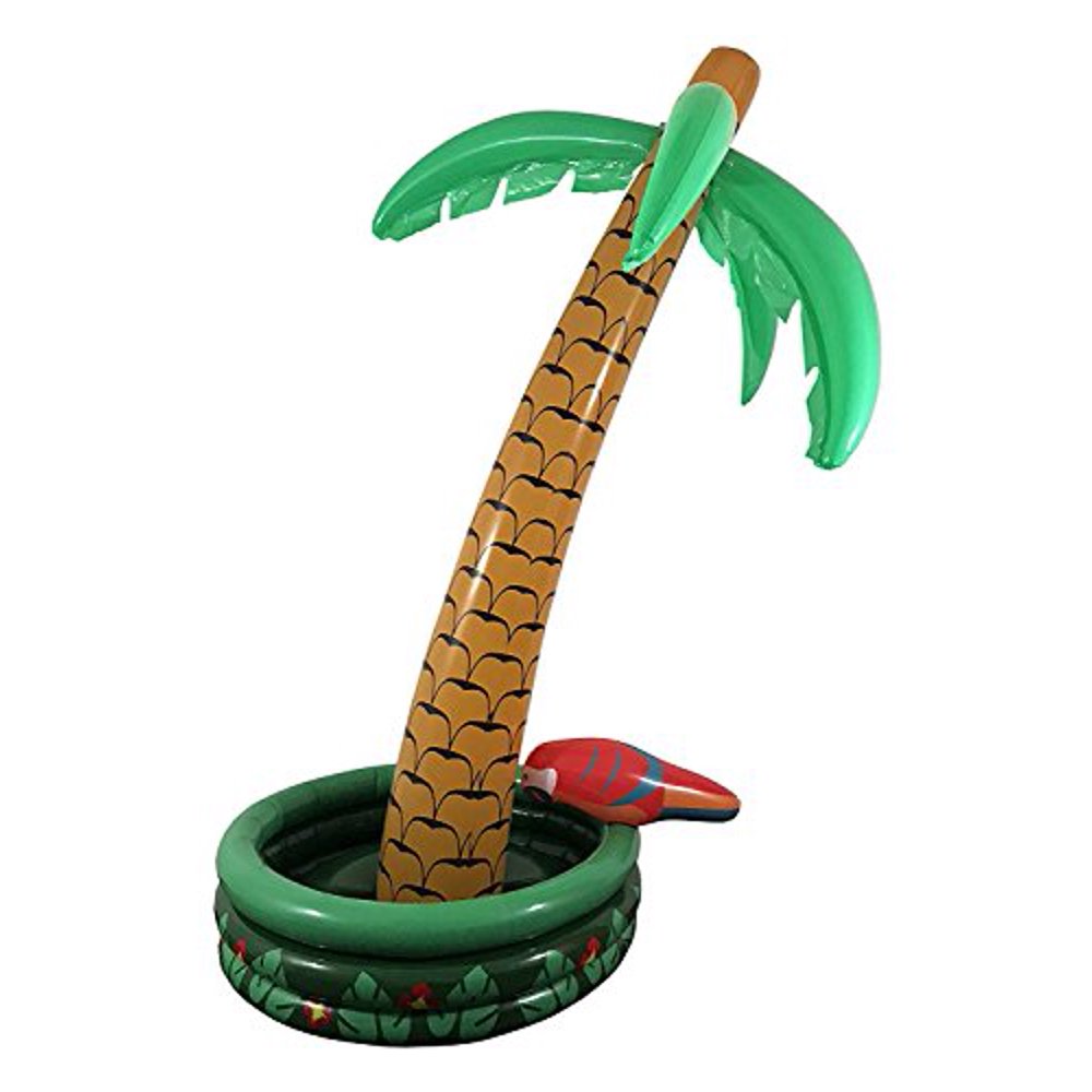 KINREX Inflatable Palm Tree Cooler, Beach & Pool Theme Party Decorations, Luau Party , Hawaiian