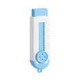 thumbnail image 3 of Children's Retractable Push Eraser, Mechanical Pencil Style Rubber for Kids, Precision Tip for School Homework Drawing, Clean No Mess, White Blue, Plastic, 3 of 6