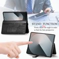 thumbnail image 2 of Allytechgroup for Samsung Galaxy Z Fold 7 Wallet Case, PU Leather with Embossed Pattern, Magnetic Clasp Kickstand Card Cash Slots Shockproof Slim Flip Case with Hand Strap for Women Men, Black, 2 of 7