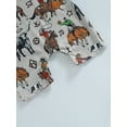 thumbnail image 6 of Country Baby Outfit Boy Girl Western Cow Print Cowboy Romper Bodysuit Short Sleeve One Piece Jumpsuit Summer Clothes, 6 of 7