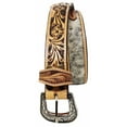 thumbnail image 3 of 32  Unisex 1-3/4" Western Hairon Tooled  Full-Grain Leather Belt 26RT60T, 3 of 4