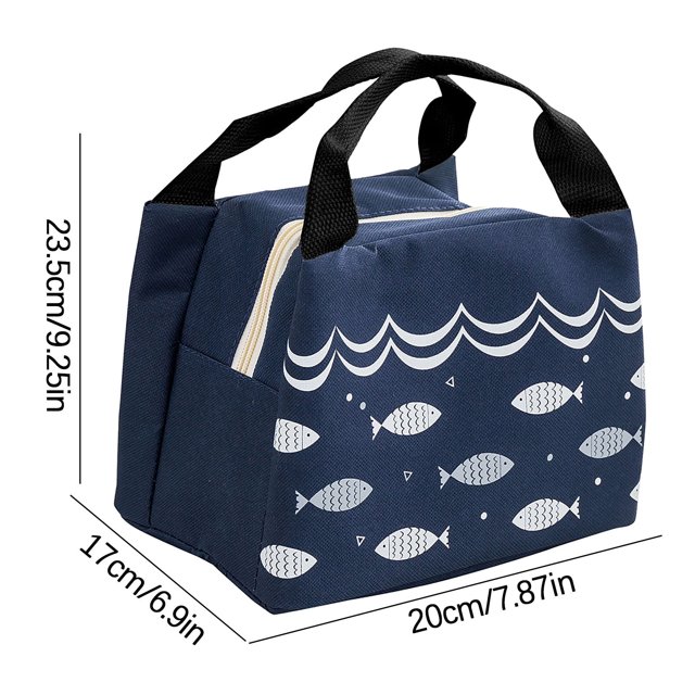 Cartoon Printed Lunch Bag Insulated Thermal Cool Bags Picnic Food Box Supply
