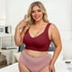thumbnail image 5 of HongQid 2PCS No Underwire Bra for Women Seamless Plus Sized Bralettes Everyday Basic Sleeping Wireless Bras, 5 of 9