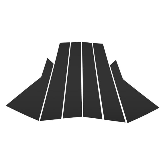 Unique Bargains Door Pillar Window Trim Anti Scratch Sticker Pillar Posts Cover for Hyundai Santa Fe Sport 2013-2018 Black Front Rear Left Right 6 Pcs