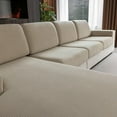 thumbnail image 1 of Sectional Couch Covers Wear Stretch Sofa Covers Washable Soft Couch Cushion Covers Slip Furniture Protector Sofa Slipcovers for Pets( Pieces Seaters+ Chaise Dark ), 1 of 7
