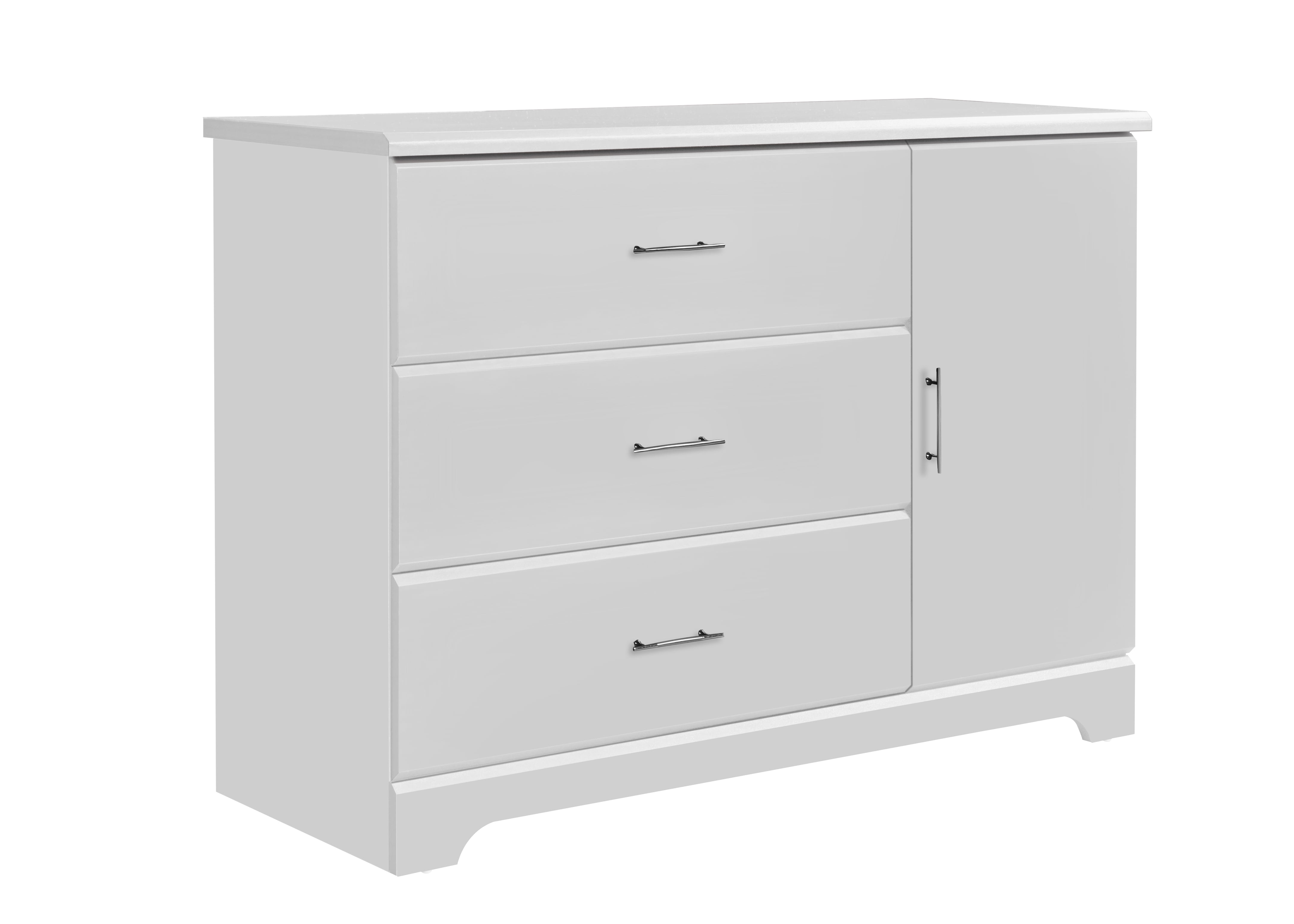 Storkcraft Brookside 3 Drawer Combo Dresser White