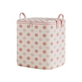 thumbnail image 6 of Hvmvliv 1Pc Clothes Organizer Clothes Storage Bag Organizer with Reinforced Handle Reusable Thicken Fabric Organization for Comforters, Blankets, Bedding, Foldable with Sturdy Zipper Pink, 6 of 6