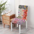 thumbnail image 4 of Boho Chic Dining Chair Covers Set of 4, Stretch Polyester Kitchen Slipcovers Featuring Vintage, Tribal Style, Retro, Nordic Style, Rustic, Ethnic Patterns with Removable Protector, 4 of 7