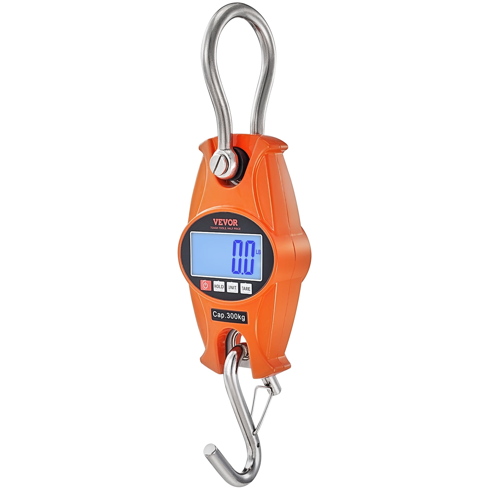 KFFKFF Digital Hanging Scale Mini Crane Scale 660 lbs/300 kg Cast Aluminum Case