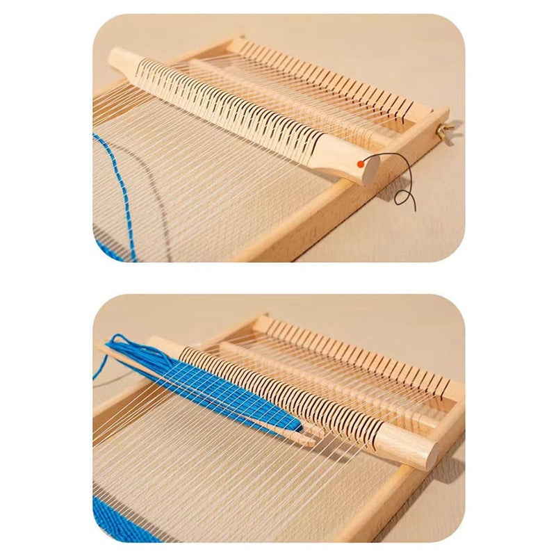 Weaving- Kit, 15.6 Inch H X 9.85 Inch W Wooden Tapestry Looms, DIY Hand-Knitting Weaving Machine