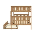 thumbnail image 5 of Full Over Full Bunk Bed With Trundle Bed, Pecan, 5 of 14