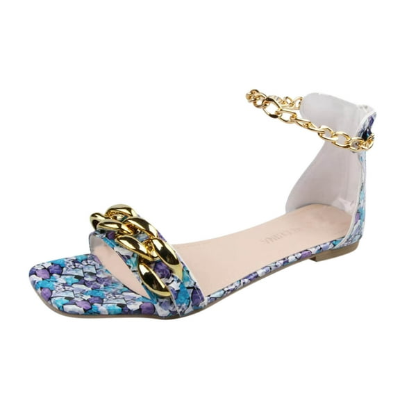 JeashCHAT Slip On Slide Sandals for Women Women's Flat Shoes Ladies Beach Sandals Summer Non-Slip Causal Slippers (Green)