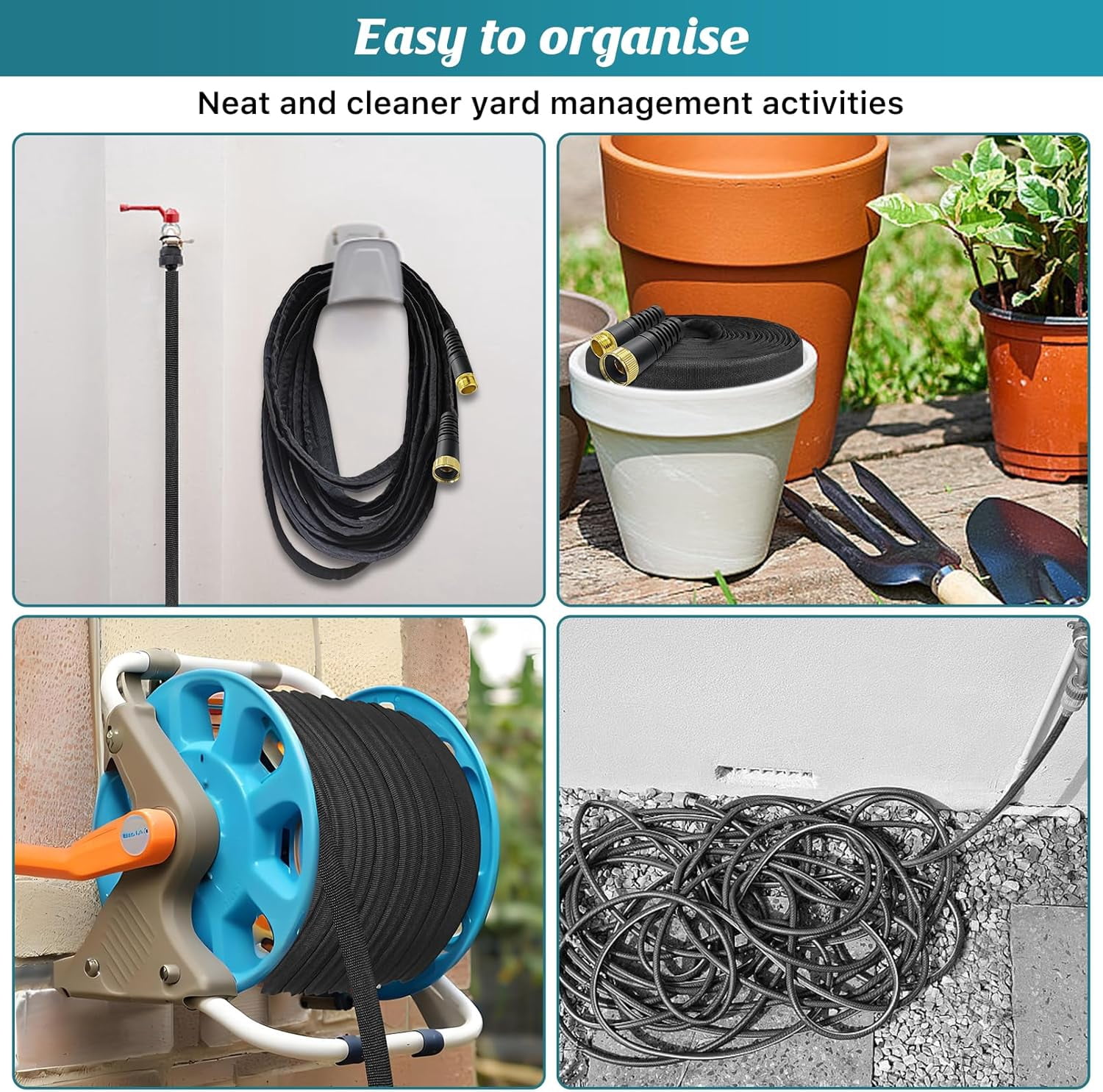 75ft Non-Expanding Garden Hose with 3/4" Fittings, Lightweight Water Pipe for Lawn, Car, and Plant Watering