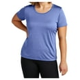 thumbnail image 6 of Yellow Rooster Womens Heather Contender Scoop Neck T-Shirts True Royal Heather 2XL, 6 of 8