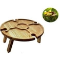 thumbnail image 2 of Outdoor Wine Table - Deluxe Folding Portable Wine Table, 2 of 4