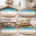 thumbnail image 5 of 3ft Area Rug,Teal to Khaki Gradient Art Washable Large Rugs Soft Non-Slip Floor Rug Turquoise Watercolor Style Non-Shedding Indoor Carpets for Living Room Bedroom Home Office Nursery, 5 of 9